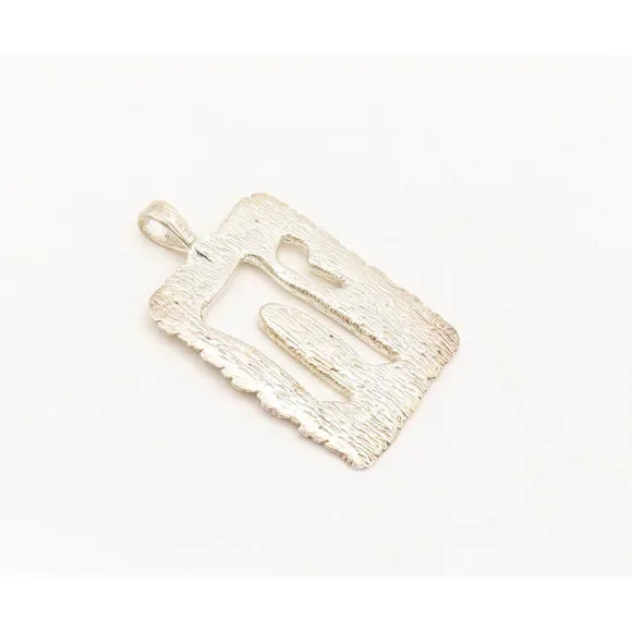 925 Sterling Silver Vintage Pendant ISRAEL Cutout Chai Jewish PT22595 - Picture 3 of 5